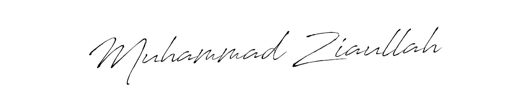 Create a beautiful signature design for name Muhammad Ziaullah. With this signature (Antro_Vectra) fonts, you can make a handwritten signature for free. Muhammad Ziaullah signature style 6 images and pictures png