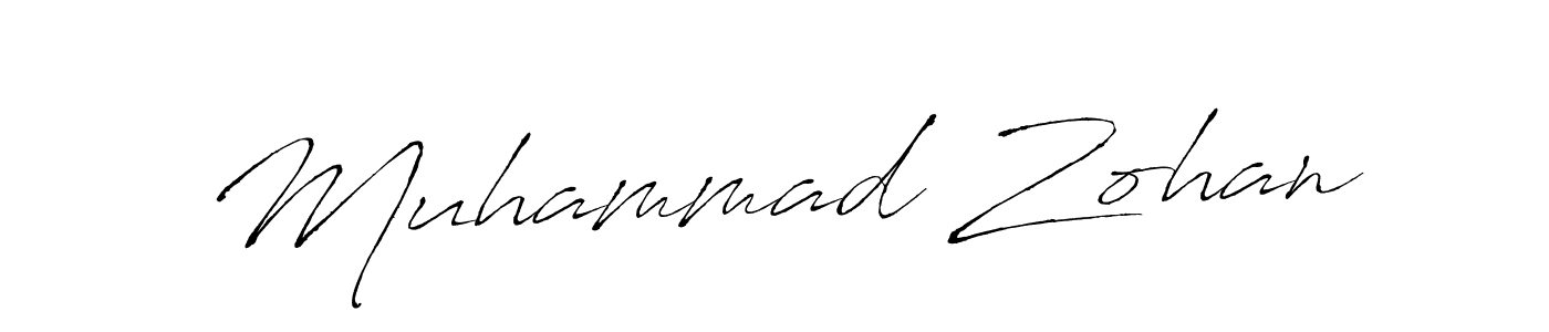 Create a beautiful signature design for name Muhammad Zohan. With this signature (Antro_Vectra) fonts, you can make a handwritten signature for free. Muhammad Zohan signature style 6 images and pictures png