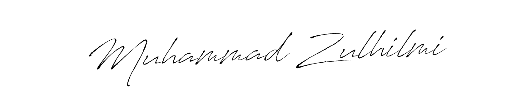 Make a beautiful signature design for name Muhammad Zulhilmi. With this signature (Antro_Vectra) style, you can create a handwritten signature for free. Muhammad Zulhilmi signature style 6 images and pictures png