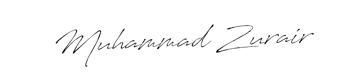 Create a beautiful signature design for name Muhammad Zurair. With this signature (Antro_Vectra) fonts, you can make a handwritten signature for free. Muhammad Zurair signature style 6 images and pictures png