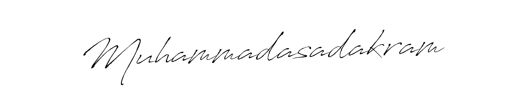 Antro_Vectra is a professional signature style that is perfect for those who want to add a touch of class to their signature. It is also a great choice for those who want to make their signature more unique. Get Muhammadasadakram name to fancy signature for free. Muhammadasadakram signature style 6 images and pictures png