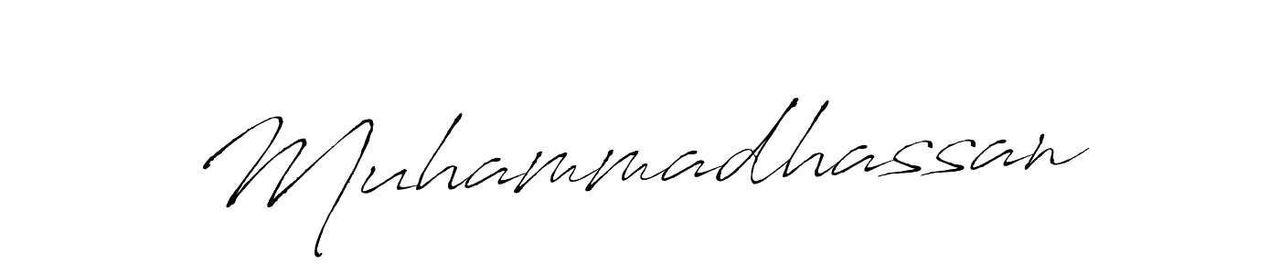 Make a beautiful signature design for name Muhammadhassan. With this signature (Antro_Vectra) style, you can create a handwritten signature for free. Muhammadhassan signature style 6 images and pictures png