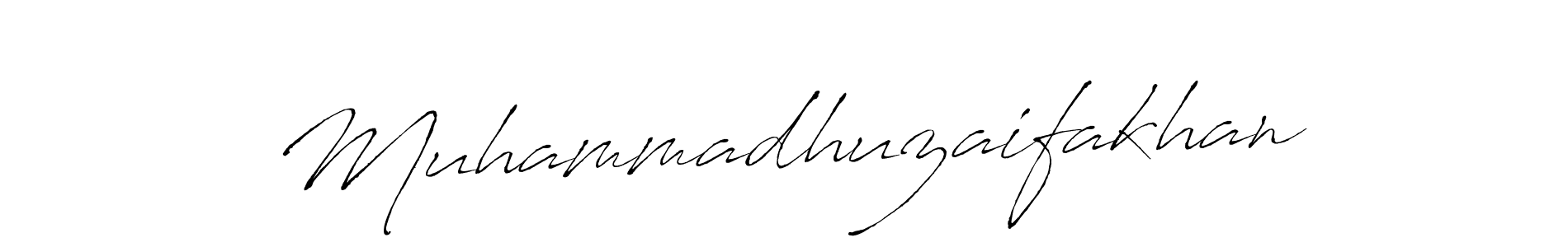 Antro_Vectra is a professional signature style that is perfect for those who want to add a touch of class to their signature. It is also a great choice for those who want to make their signature more unique. Get Muhammadhuzaifakhan name to fancy signature for free. Muhammadhuzaifakhan signature style 6 images and pictures png