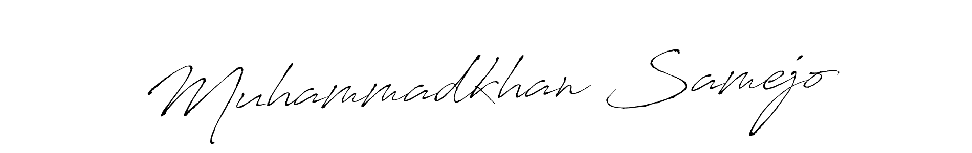 This is the best signature style for the Muhammadkhan Samejo name. Also you like these signature font (Antro_Vectra). Mix name signature. Muhammadkhan Samejo signature style 6 images and pictures png