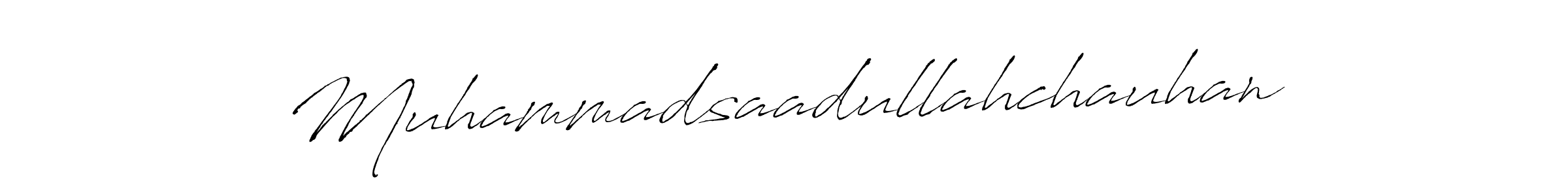 Design your own signature with our free online signature maker. With this signature software, you can create a handwritten (Antro_Vectra) signature for name Muhammadsaadullahchauhan. Muhammadsaadullahchauhan signature style 6 images and pictures png