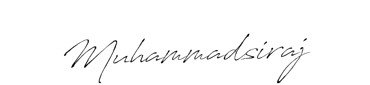 It looks lik you need a new signature style for name Muhammadsiraj. Design unique handwritten (Antro_Vectra) signature with our free signature maker in just a few clicks. Muhammadsiraj signature style 6 images and pictures png