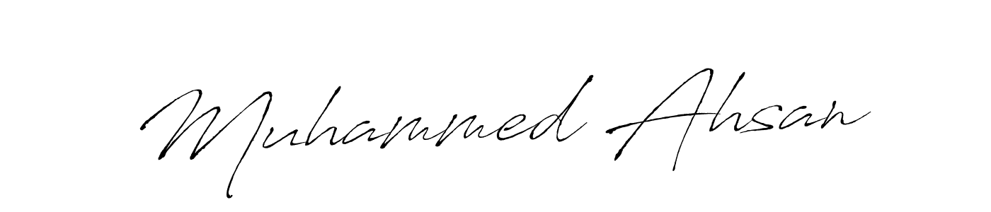 Also we have Muhammed Ahsan name is the best signature style. Create professional handwritten signature collection using Antro_Vectra autograph style. Muhammed Ahsan signature style 6 images and pictures png