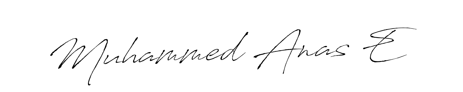 Muhammed Anas E stylish signature style. Best Handwritten Sign (Antro_Vectra) for my name. Handwritten Signature Collection Ideas for my name Muhammed Anas E. Muhammed Anas E signature style 6 images and pictures png