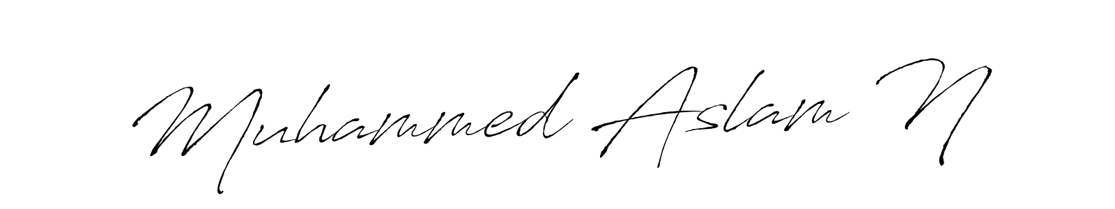 Muhammed Aslam N stylish signature style. Best Handwritten Sign (Antro_Vectra) for my name. Handwritten Signature Collection Ideas for my name Muhammed Aslam N. Muhammed Aslam N signature style 6 images and pictures png