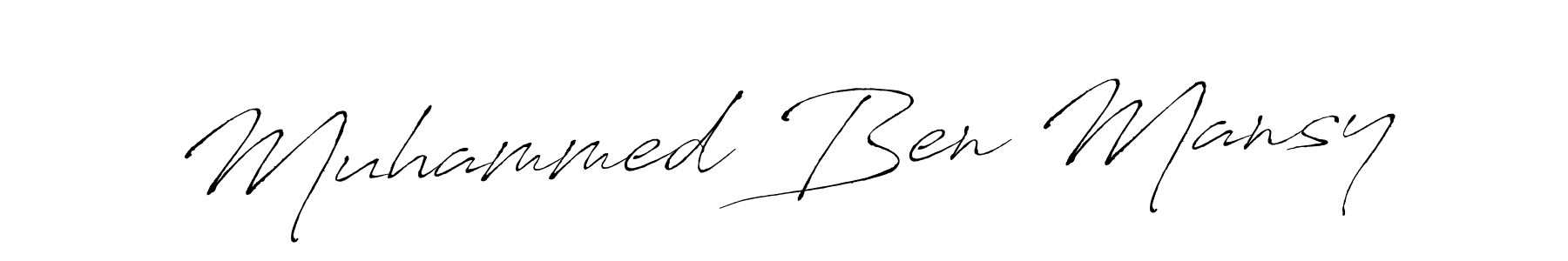 Muhammed Ben Mansy stylish signature style. Best Handwritten Sign (Antro_Vectra) for my name. Handwritten Signature Collection Ideas for my name Muhammed Ben Mansy. Muhammed Ben Mansy signature style 6 images and pictures png