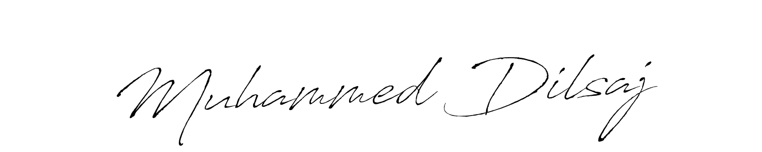 How to make Muhammed Dilsaj name signature. Use Antro_Vectra style for creating short signs online. This is the latest handwritten sign. Muhammed Dilsaj signature style 6 images and pictures png