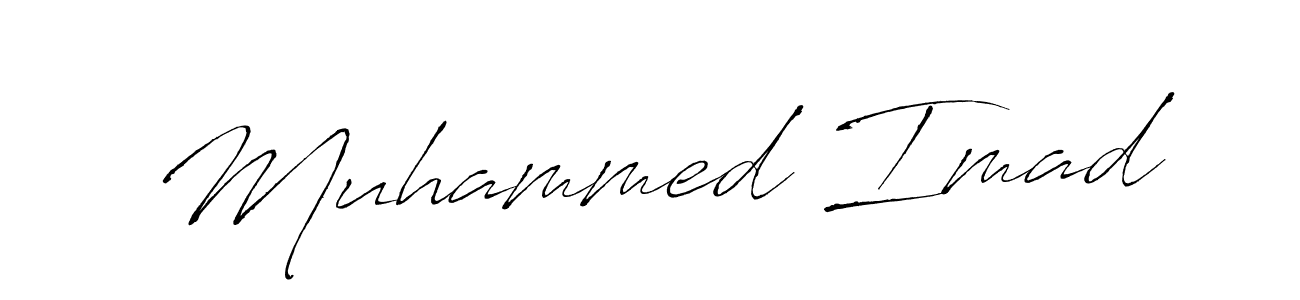 Design your own signature with our free online signature maker. With this signature software, you can create a handwritten (Antro_Vectra) signature for name Muhammed Imad. Muhammed Imad signature style 6 images and pictures png