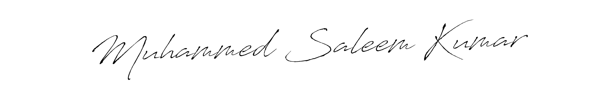 Make a beautiful signature design for name Muhammed Saleem Kumar. With this signature (Antro_Vectra) style, you can create a handwritten signature for free. Muhammed Saleem Kumar signature style 6 images and pictures png