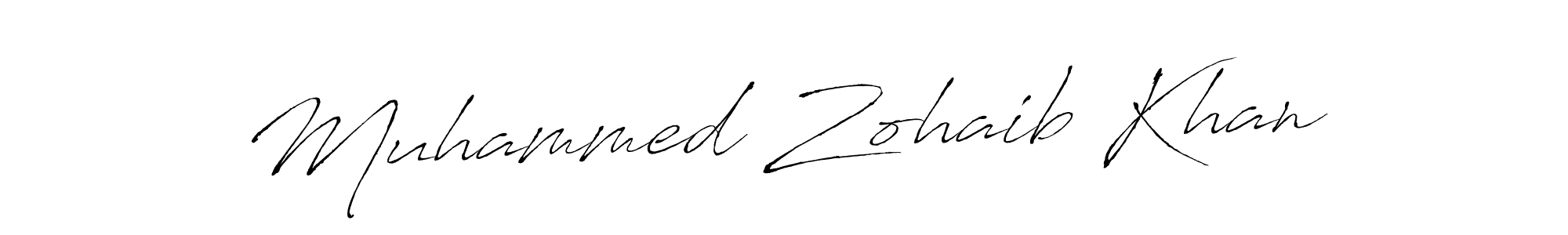 Make a beautiful signature design for name Muhammed Zohaib Khan. With this signature (Antro_Vectra) style, you can create a handwritten signature for free. Muhammed Zohaib Khan signature style 6 images and pictures png