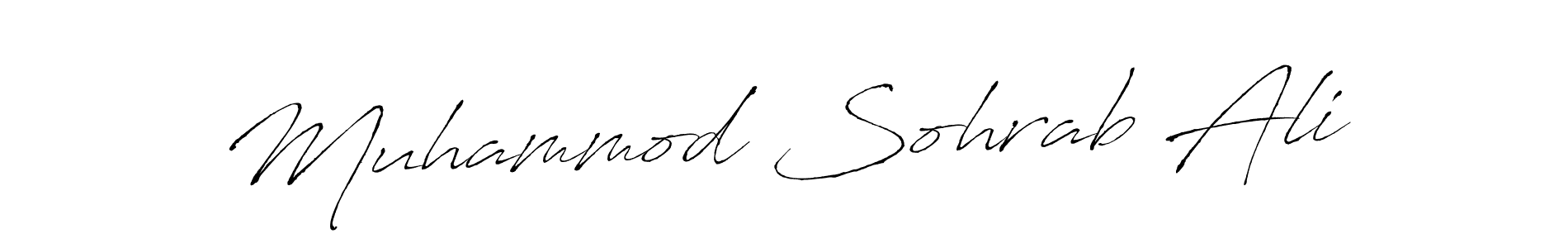 Create a beautiful signature design for name Muhammod Sohrab Ali. With this signature (Antro_Vectra) fonts, you can make a handwritten signature for free. Muhammod Sohrab Ali signature style 6 images and pictures png