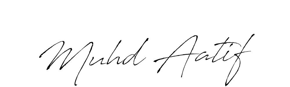 Make a beautiful signature design for name Muhd Aatif. With this signature (Antro_Vectra) style, you can create a handwritten signature for free. Muhd Aatif signature style 6 images and pictures png