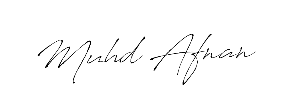 How to make Muhd Afnan name signature. Use Antro_Vectra style for creating short signs online. This is the latest handwritten sign. Muhd Afnan signature style 6 images and pictures png