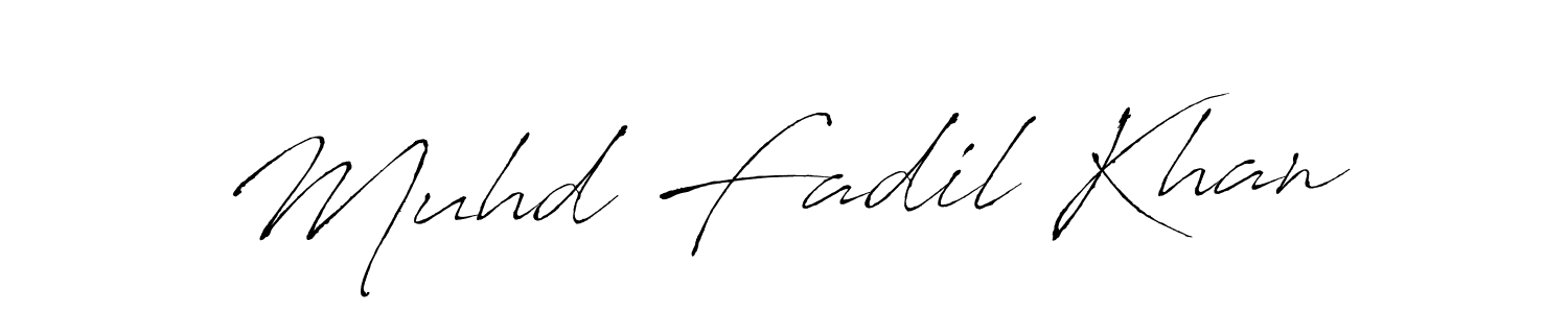 Muhd Fadil Khan stylish signature style. Best Handwritten Sign (Antro_Vectra) for my name. Handwritten Signature Collection Ideas for my name Muhd Fadil Khan. Muhd Fadil Khan signature style 6 images and pictures png