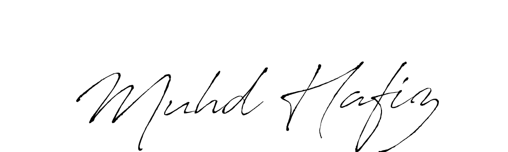 How to make Muhd Hafiz name signature. Use Antro_Vectra style for creating short signs online. This is the latest handwritten sign. Muhd Hafiz signature style 6 images and pictures png