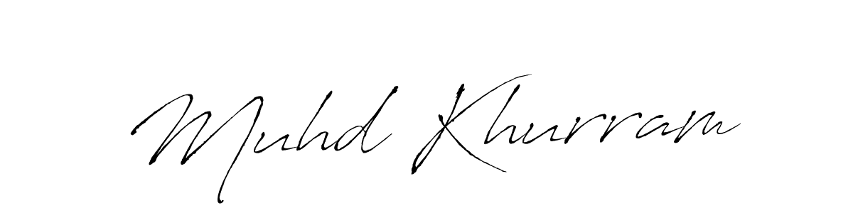 Make a beautiful signature design for name Muhd Khurram. With this signature (Antro_Vectra) style, you can create a handwritten signature for free. Muhd Khurram signature style 6 images and pictures png