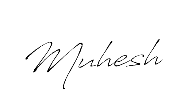 Make a beautiful signature design for name Muhesh. With this signature (Antro_Vectra) style, you can create a handwritten signature for free. Muhesh signature style 6 images and pictures png