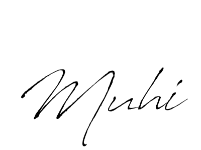 Create a beautiful signature design for name Muhi. With this signature (Antro_Vectra) fonts, you can make a handwritten signature for free. Muhi signature style 6 images and pictures png