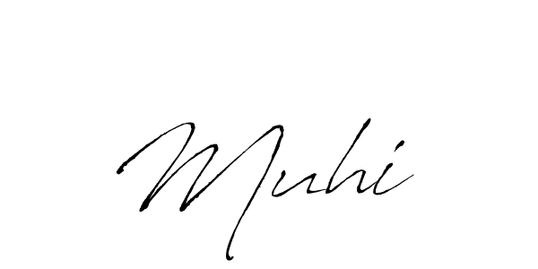 Create a beautiful signature design for name Muhič. With this signature (Antro_Vectra) fonts, you can make a handwritten signature for free. Muhič signature style 6 images and pictures png