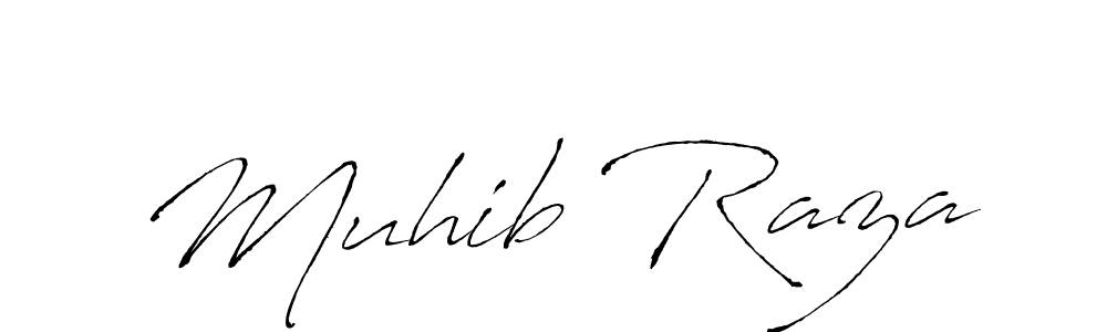 Make a beautiful signature design for name Muhib Raza. With this signature (Antro_Vectra) style, you can create a handwritten signature for free. Muhib Raza signature style 6 images and pictures png
