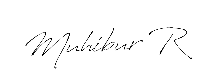 The best way (Antro_Vectra) to make a short signature is to pick only two or three words in your name. The name Muhibur R include a total of six letters. For converting this name. Muhibur R signature style 6 images and pictures png