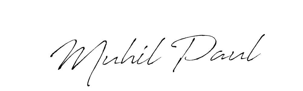 How to make Muhil Paul signature? Antro_Vectra is a professional autograph style. Create handwritten signature for Muhil Paul name. Muhil Paul signature style 6 images and pictures png