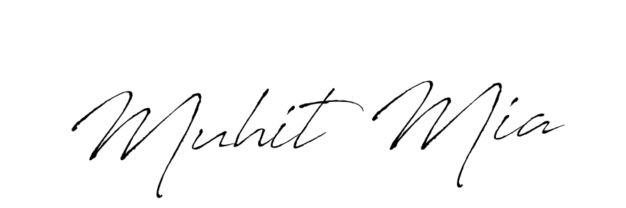 Design your own signature with our free online signature maker. With this signature software, you can create a handwritten (Antro_Vectra) signature for name Muhit Mia. Muhit Mia signature style 6 images and pictures png