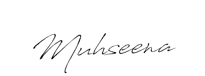 Make a beautiful signature design for name Muhseena. With this signature (Antro_Vectra) style, you can create a handwritten signature for free. Muhseena signature style 6 images and pictures png