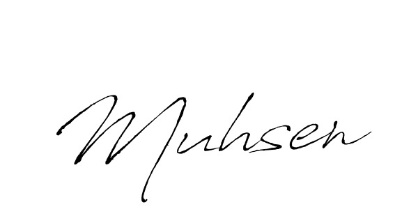 Muhsen stylish signature style. Best Handwritten Sign (Antro_Vectra) for my name. Handwritten Signature Collection Ideas for my name Muhsen. Muhsen signature style 6 images and pictures png