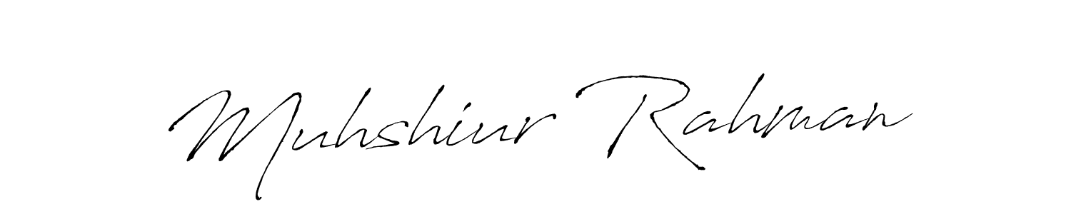 Muhshiur Rahman stylish signature style. Best Handwritten Sign (Antro_Vectra) for my name. Handwritten Signature Collection Ideas for my name Muhshiur Rahman. Muhshiur Rahman signature style 6 images and pictures png