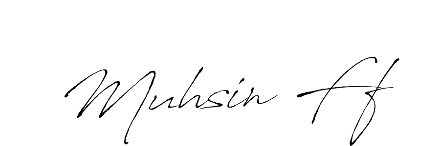 Create a beautiful signature design for name Muhsin Ff. With this signature (Antro_Vectra) fonts, you can make a handwritten signature for free. Muhsin Ff signature style 6 images and pictures png