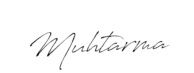 Make a beautiful signature design for name Muhtarma. With this signature (Antro_Vectra) style, you can create a handwritten signature for free. Muhtarma signature style 6 images and pictures png