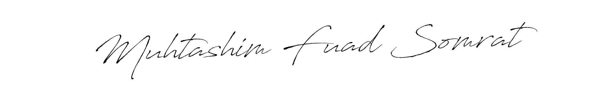 Make a beautiful signature design for name Muhtashim Fuad Somrat. With this signature (Antro_Vectra) style, you can create a handwritten signature for free. Muhtashim Fuad Somrat signature style 6 images and pictures png