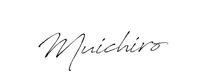Create a beautiful signature design for name Muichiro. With this signature (Antro_Vectra) fonts, you can make a handwritten signature for free. Muichiro signature style 6 images and pictures png