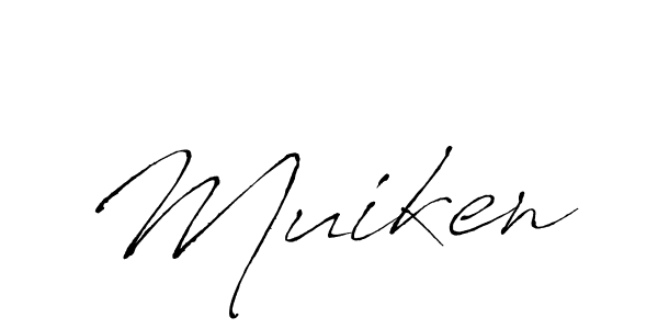 Antro_Vectra is a professional signature style that is perfect for those who want to add a touch of class to their signature. It is also a great choice for those who want to make their signature more unique. Get Muiken name to fancy signature for free. Muiken signature style 6 images and pictures png