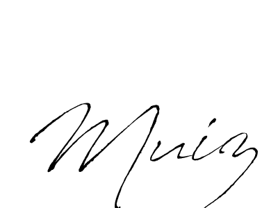 Muiz stylish signature style. Best Handwritten Sign (Antro_Vectra) for my name. Handwritten Signature Collection Ideas for my name Muiz. Muiz signature style 6 images and pictures png