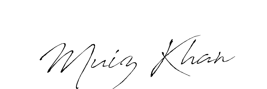 Use a signature maker to create a handwritten signature online. With this signature software, you can design (Antro_Vectra) your own signature for name Muiz Khan. Muiz Khan signature style 6 images and pictures png