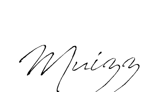 Make a beautiful signature design for name Muizz. With this signature (Antro_Vectra) style, you can create a handwritten signature for free. Muizz signature style 6 images and pictures png