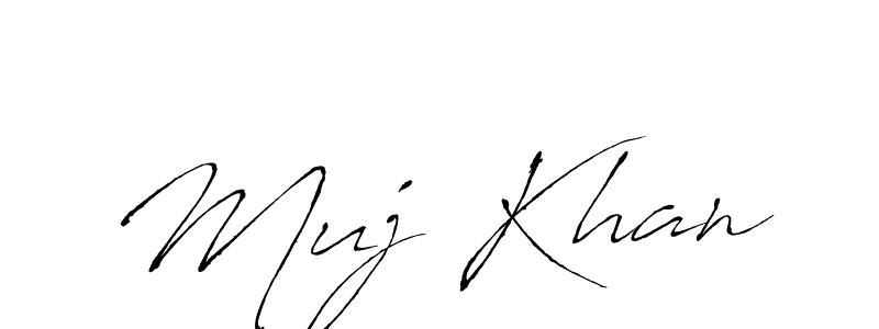 The best way (Antro_Vectra) to make a short signature is to pick only two or three words in your name. The name Muj Khan include a total of six letters. For converting this name. Muj Khan signature style 6 images and pictures png