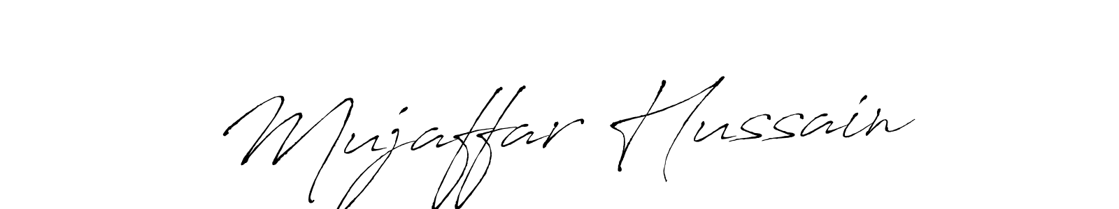 Make a beautiful signature design for name Mujaffar Hussain. With this signature (Antro_Vectra) style, you can create a handwritten signature for free. Mujaffar Hussain signature style 6 images and pictures png