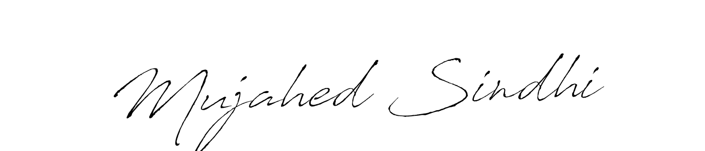 Mujahed Sindhi stylish signature style. Best Handwritten Sign (Antro_Vectra) for my name. Handwritten Signature Collection Ideas for my name Mujahed Sindhi. Mujahed Sindhi signature style 6 images and pictures png