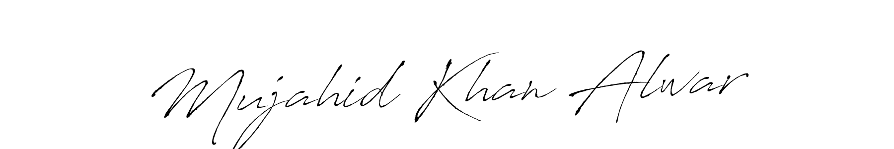 Antro_Vectra is a professional signature style that is perfect for those who want to add a touch of class to their signature. It is also a great choice for those who want to make their signature more unique. Get Mujahid Khan Alwar name to fancy signature for free. Mujahid Khan Alwar signature style 6 images and pictures png