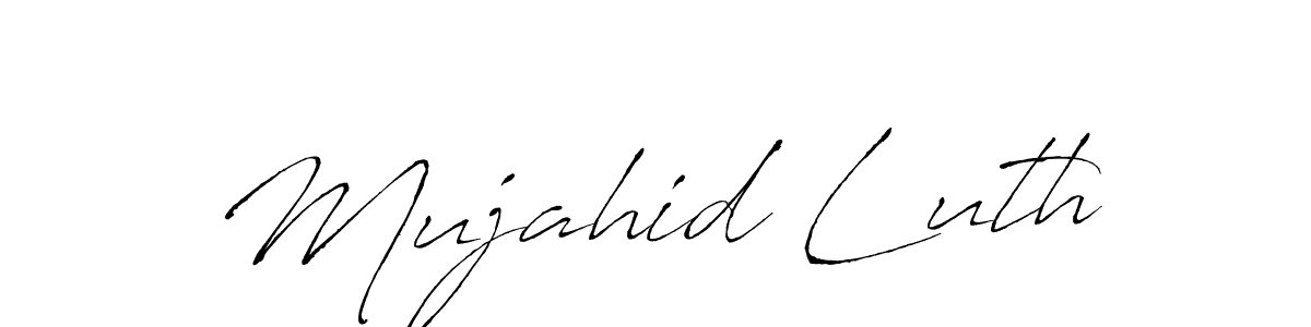 Make a beautiful signature design for name Mujahid Luth. Use this online signature maker to create a handwritten signature for free. Mujahid Luth signature style 6 images and pictures png