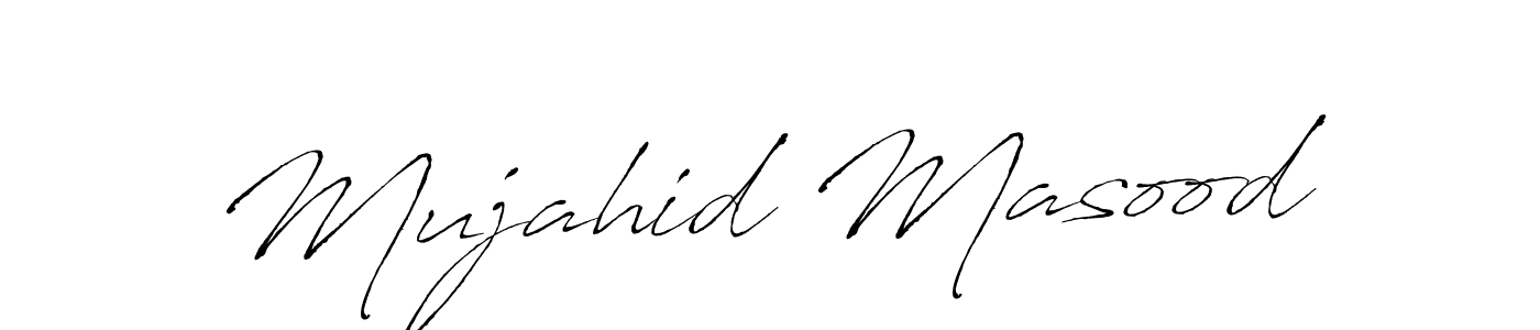 Make a beautiful signature design for name Mujahid Masood. With this signature (Antro_Vectra) style, you can create a handwritten signature for free. Mujahid Masood signature style 6 images and pictures png