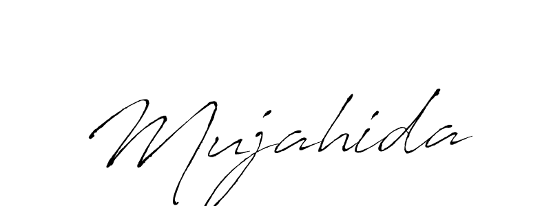 Make a beautiful signature design for name Mujahida. With this signature (Antro_Vectra) style, you can create a handwritten signature for free. Mujahida signature style 6 images and pictures png