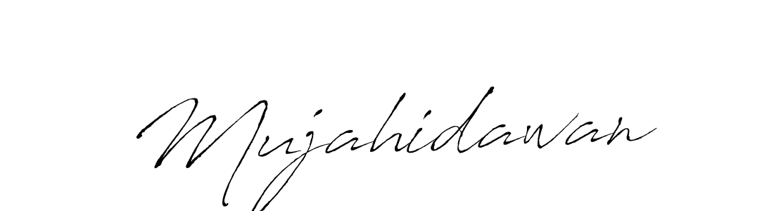 Create a beautiful signature design for name Mujahidawan. With this signature (Antro_Vectra) fonts, you can make a handwritten signature for free. Mujahidawan signature style 6 images and pictures png